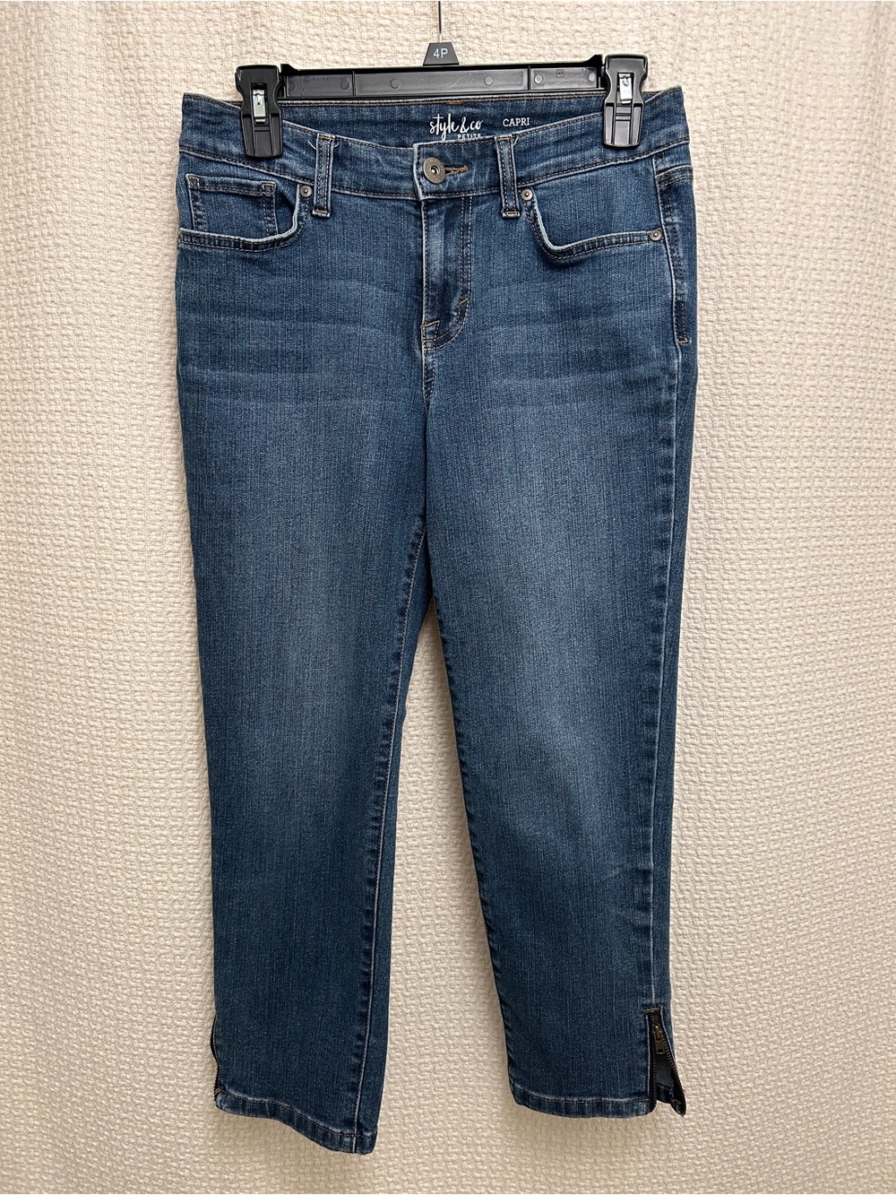Style & Co. Women's Mid-Dark Blue Ankle Crop Jeans